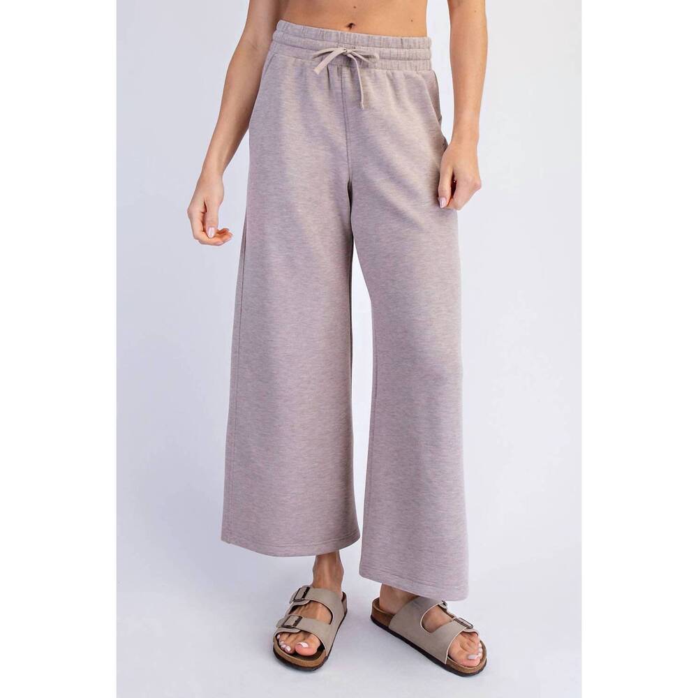 NEW RAE MODE modal scuba cropped wide pants in mocha cream